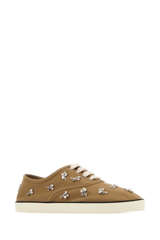 Beige drill sneakers MIU MIU (5E370EF005V6B)