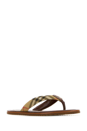 Вишиті тканинні шльопанці BURBERRY (8123025)