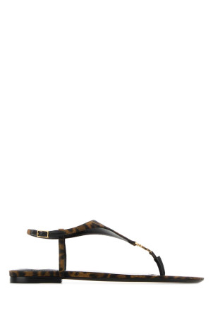 Сандалии «Кассандра» из ткани с принтом SAINT LAURENT (860715AAC9X)