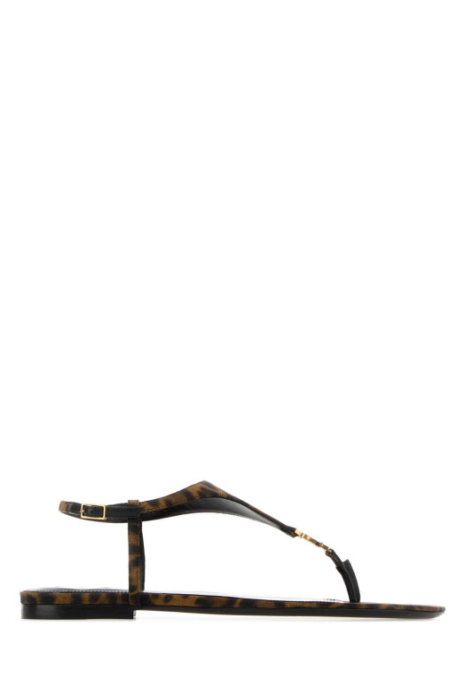 Сандалии «Кассандра» из ткани с принтом SAINT LAURENT (860715AAC9X)