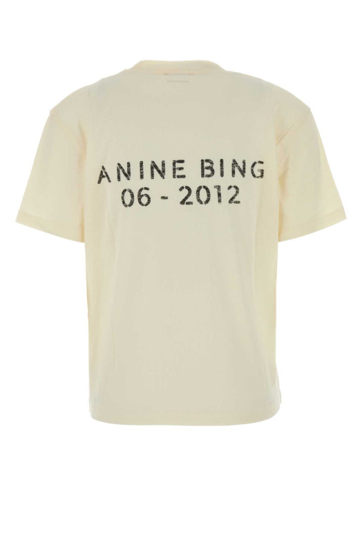 Хлопковая футболка кремового цвета Wagner от ANINE BING (A0812383)