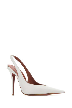 Білі шкіряні туфлі-човники Anok від AMINA MUADDI (ANOKSLING105)