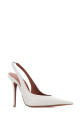 White leather Anok pumps White AMINA MUADDI (ANOKSLING105)
