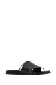 Black leather Vivienne slippers Black THE ROW (F1792SN65)