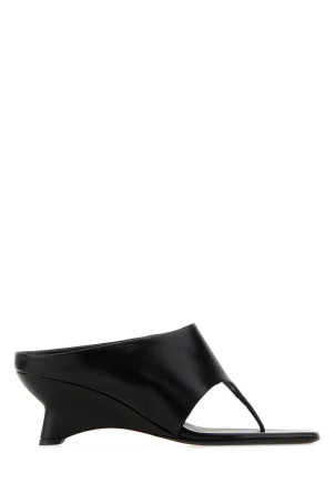 Чорні шкіряні босоніжки-мули Marlow з ремінцем, різнокольорові, KHAITE (F31081027L1027)