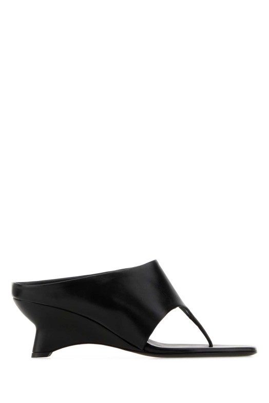 Черные кожаные туфли-муле с ремешком «Марлоу» в разноцветном исполнении от KHAITE (F31081027L1027)