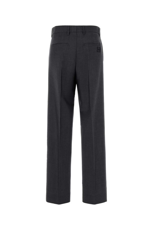 Брюки из смеси мохера и угля MIU MIU (MP1990SOOO12I1)