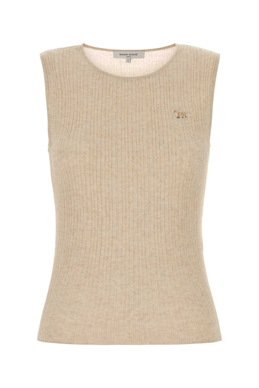 Топ из песочного трикотажа MAISON KITSUNE (QW00607KT1195)