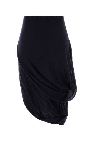 Dark blue wool blend skirt Black LOEWE (S540Y1LK16)