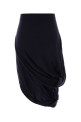 Dark blue wool blend skirt Black LOEWE (S540Y1LK16)