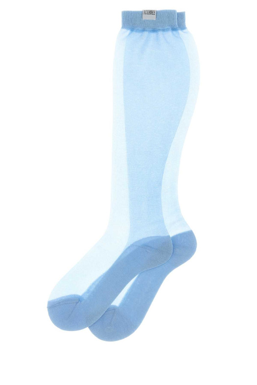 Голубые носки из органзы MM6 MAISON MARGIELA (S62TL0048M13272)