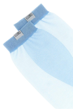 Голубые носки из органзы MM6 MAISON MARGIELA (S62TL0048M13272)