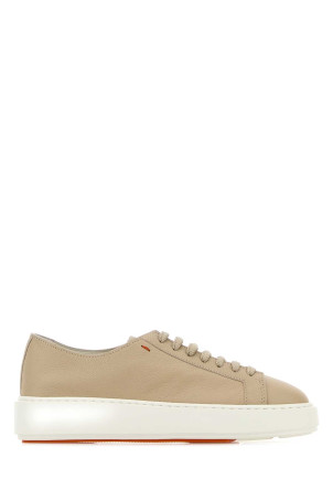 Beige leather Clean sneakers SANTONI (WBCD61322BARCDYI)