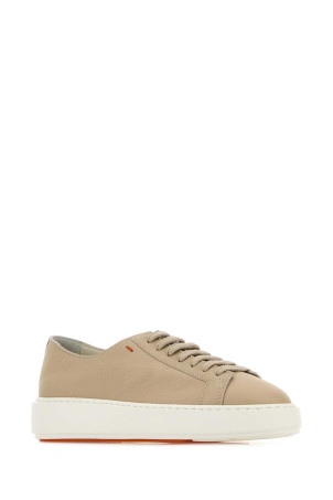 Beige leather Clean sneakers SANTONI (WBCD61322BARCDYI)