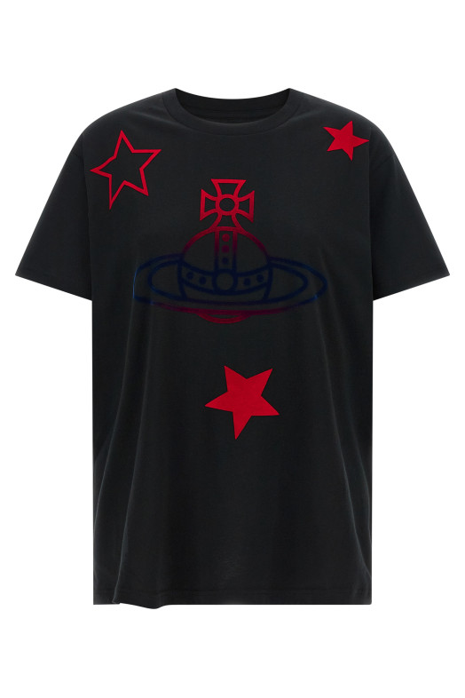 'Orb and Stars Classic' T-shirt Black