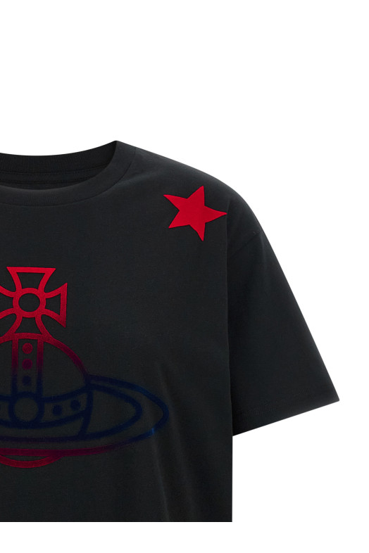 'Orb and Stars Classic' T-shirt Black