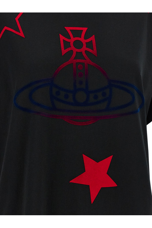 'Orb and Stars Classic' T-shirt Black