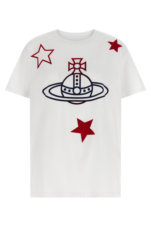 'Orb and Stars Classic' T-shirt White
