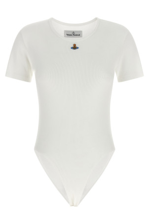 'Orb Bas Relief' bodysuit White