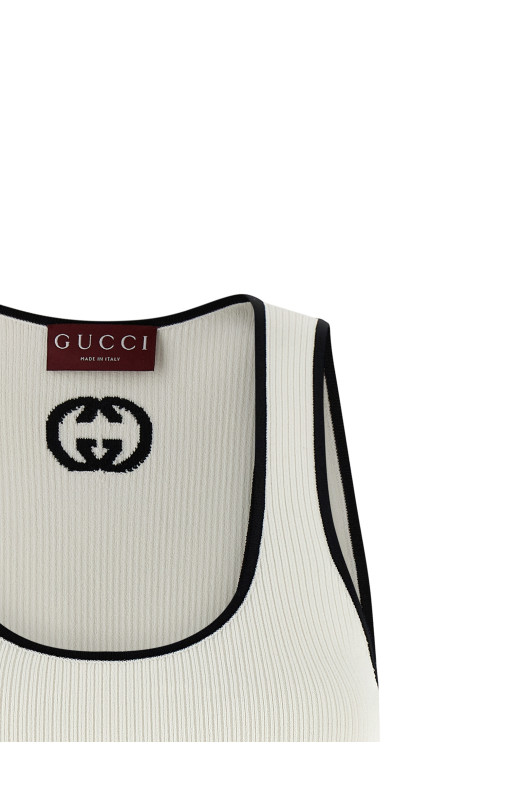 'Incrocio GG' tank top Black-grey
