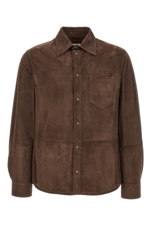 Suede overshirt Brown