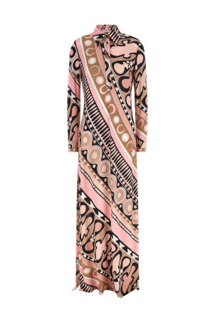 'Soleil' print chemisier dress Pink