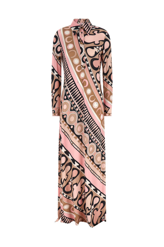 Блузка-платье с принтом «Солнце», розового цвета 6HJI656H887063