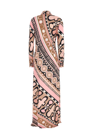 'Soleil' print chemisier dress Pink