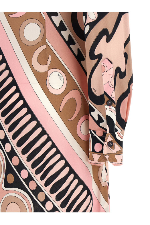 Блузка-платье с принтом «Солнце», розового цвета 6HJI656H887063