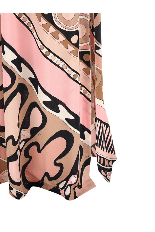 Блузка-платье с принтом «Солнце», розового цвета 6HJI656H887063