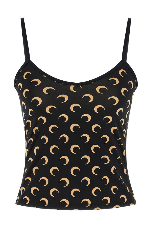 'All Over Moon' top Black