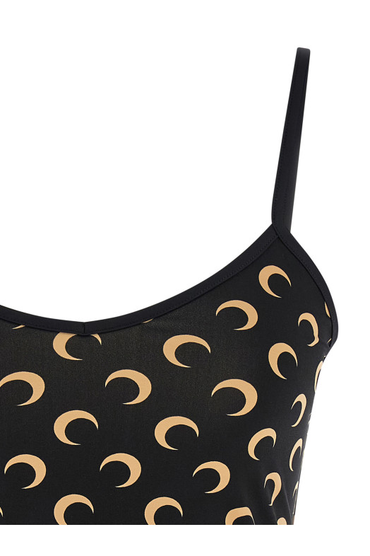 'All Over Moon' top Black