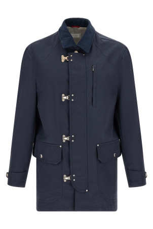 Techno cotton jacket Blue