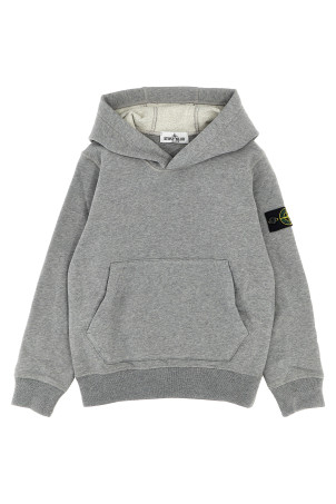 Худі з нашивкою з логотипом, сіре STONE ISLAND JUNIOR 811661620V0M64