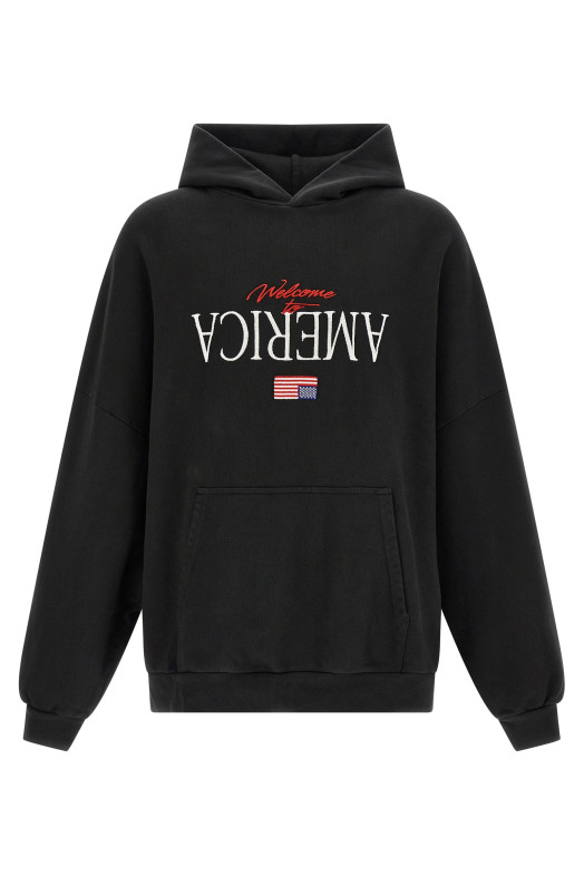 Толстовка с капюшоном «Welcome To America-Hooligan», черная WCJSY0241001