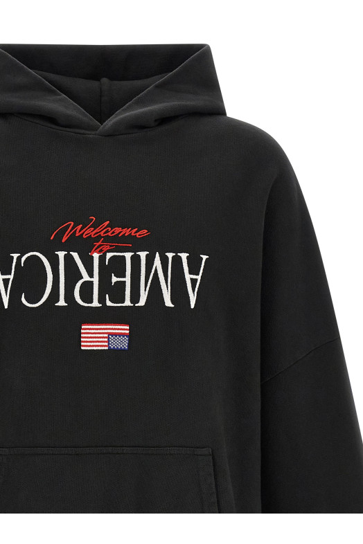Толстовка с капюшоном «Welcome To America-Hooligan», черная WCJSY0241001