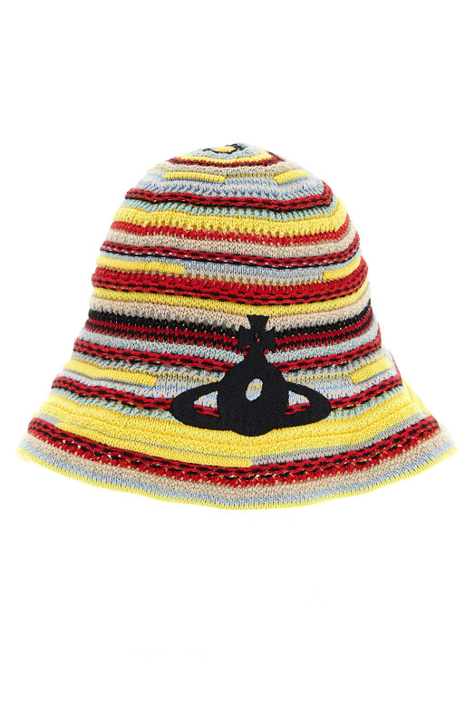 Вязаная крючком шляпа-козырек, разноцветная VIVIENNE WESTWOOD 8102002XK007GO401