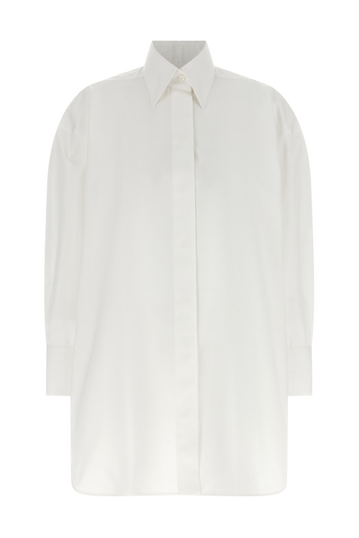 Асимметричная рубашка, белая GIVENCHY BW61JF1634100