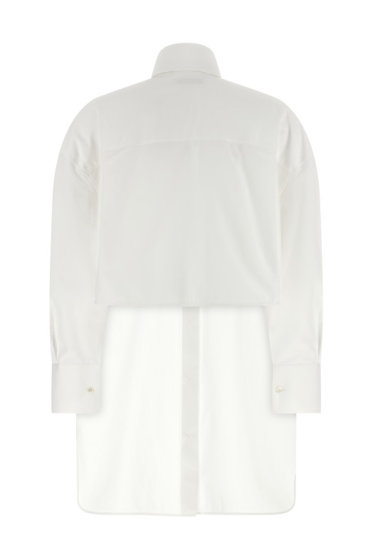 Асимметричная рубашка, белая GIVENCHY BW61JF1634100