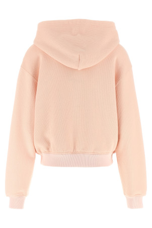 Logo embroidery hoodie Pink