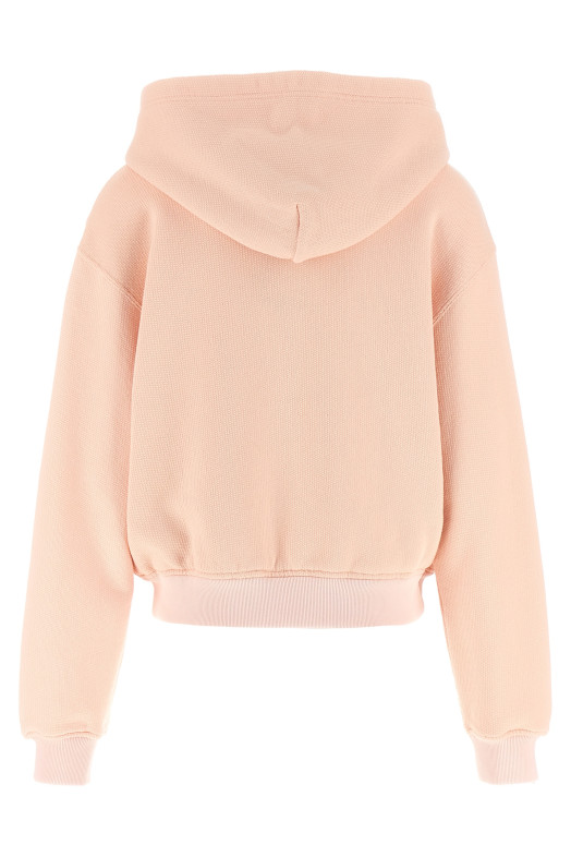 Logo embroidery hoodie Pink
