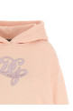 Logo embroidery hoodie Pink