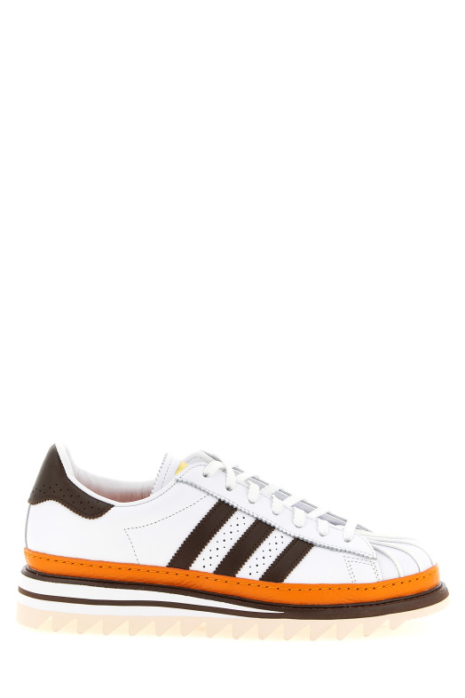 'Clot EX Orange Superstar' sneakers by Edison Chen Brown