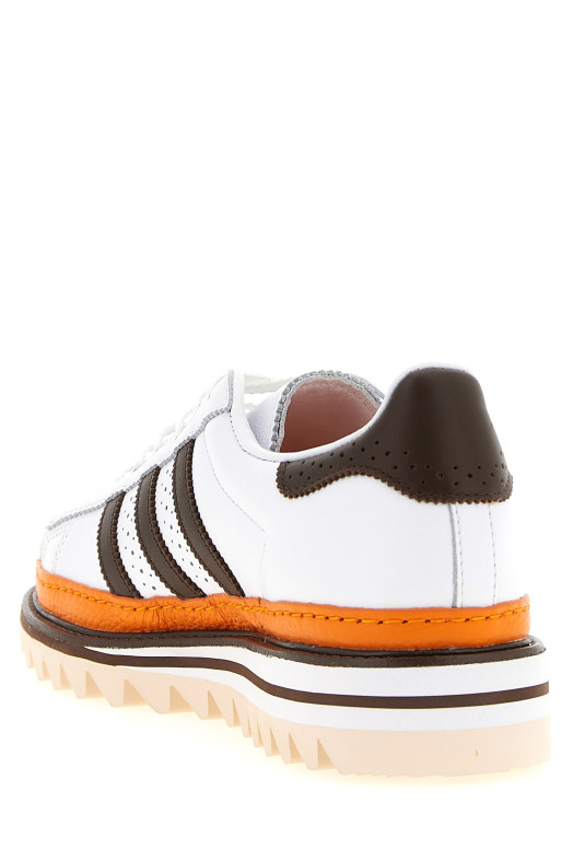 'Clot EX Orange Superstar' sneakers by Edison Chen Brown