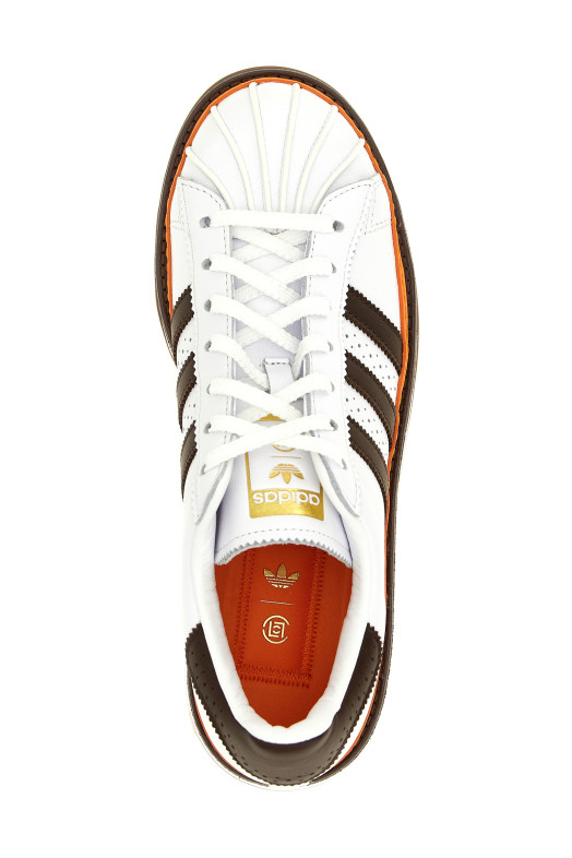 'Clot EX Orange Superstar' sneakers by Edison Chen Brown