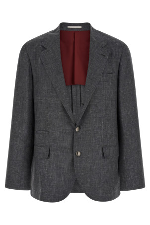 Blazer Flamed Canvas Blazer Gray