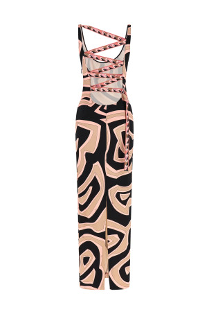 'Labirinto' print dress Pink