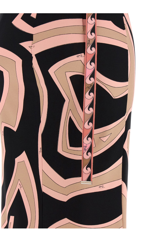 Платье с принтом «Лабиринт», розовое 6HRI166H746038