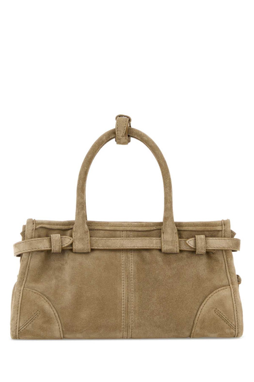 Мини-сумка Prada Bonnie из замши песочного цвета PRADA (1BA4862C4S)