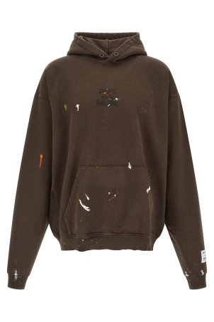 'French Logo Painted' hoodie Brown